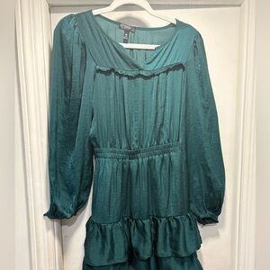 Aqua Teal Green XS Dress.  Long Sleeve 
Excellent condition